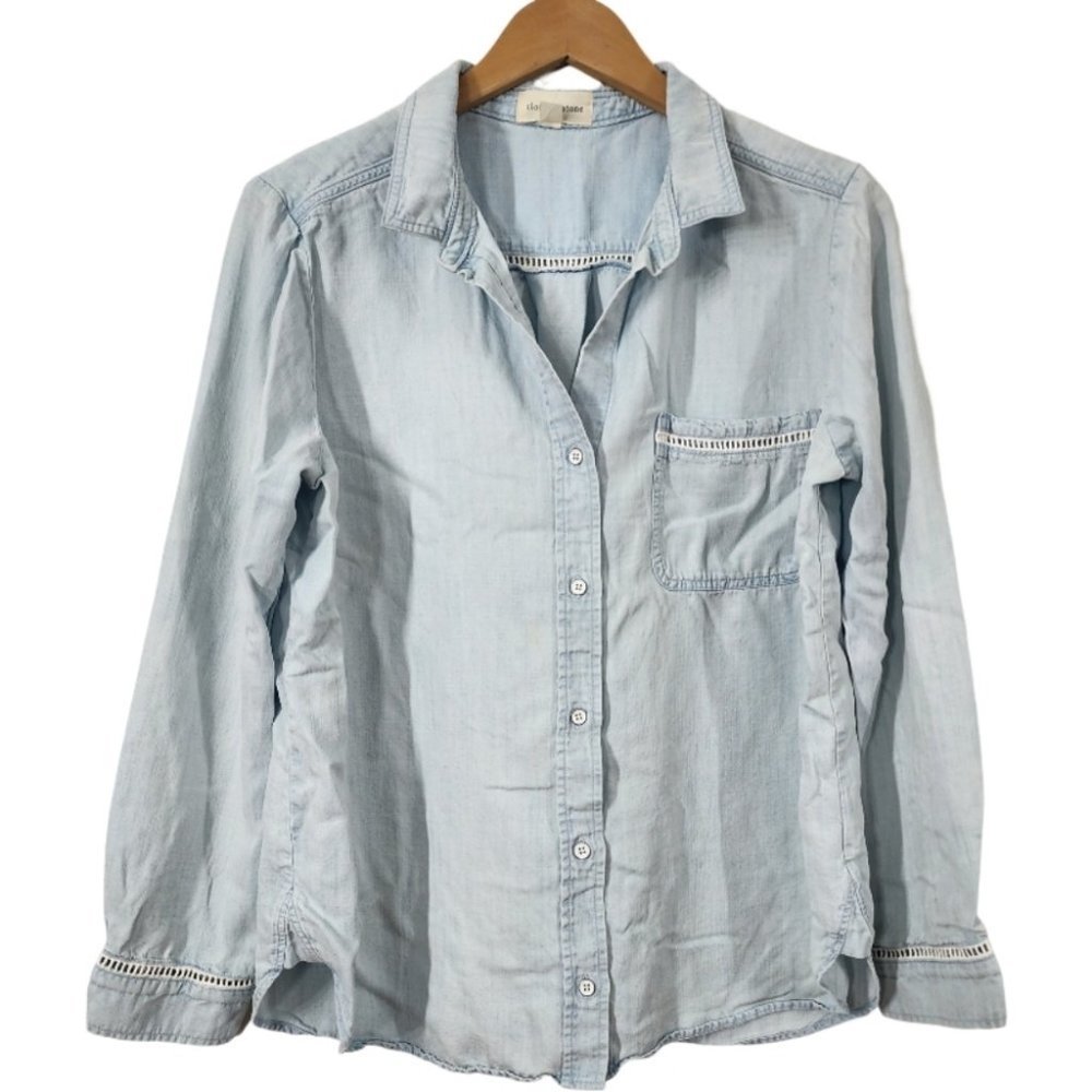 Cloth & Stone Button Up Embroidered Women's shirt XL